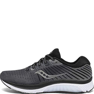 Saucony Men's Guide 13 Road Running Shoe, Black/White, 12.5M