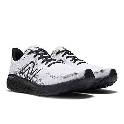 New Balance Men's Fresh Foam X 1080 V12 Running Shoe, White/Black, 13