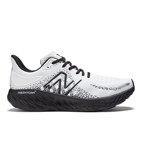 New Balance Men's Fresh Foam X 1080 V12 Running Shoe, White/Black, 13