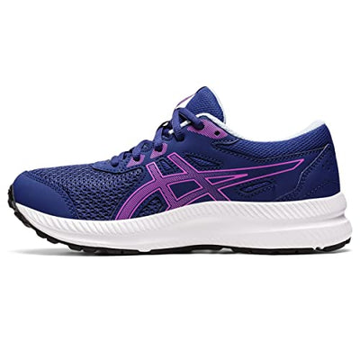 ASICS Kid's Contend 8 Grade School Running Shoes, 3.5, Dive Blue/Orchid