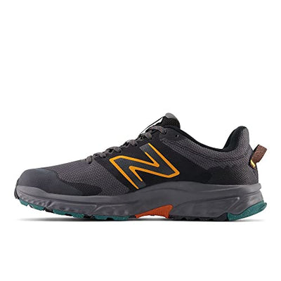 New Balance Men's Fresh Foam 510 V6 Trail Running Shoe, Magnet/Black/Hot Marigold, 7 X-Wide