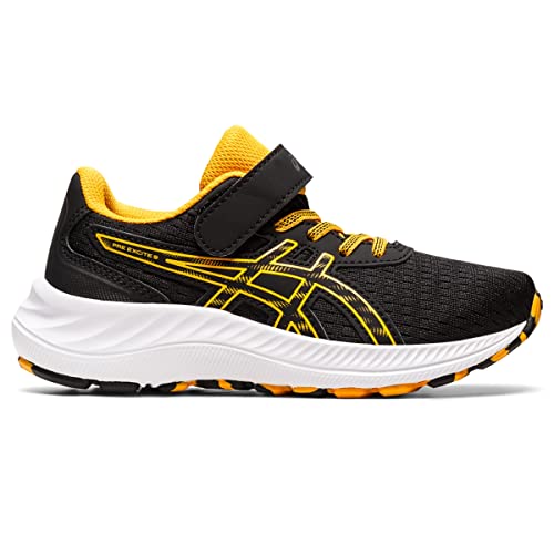 ASICS Kid's PRE Excite 9 Pre-School Running Shoes, K10, Black/Amber