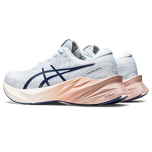 ASICS Women's NOVABLAST 3 Running Shoes, 12, Sky/Cream