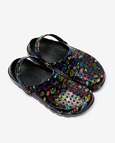 Skechers Foamies FootstepsOodles of Doodles Womens Slip On 9 BM US BlackMulti