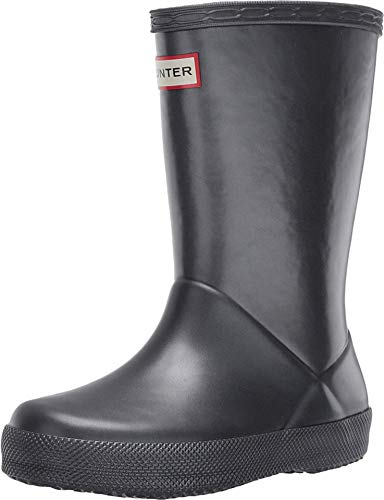 Hunter Little Kids Original First Classic Nebula Rain Boot, Black, 9