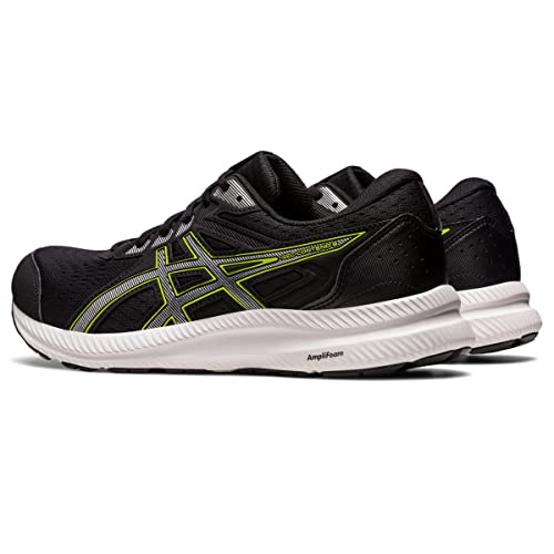 ASICS Men's Gel-Contend 8 Running Shoes, 12.5, Black/Pure Silver