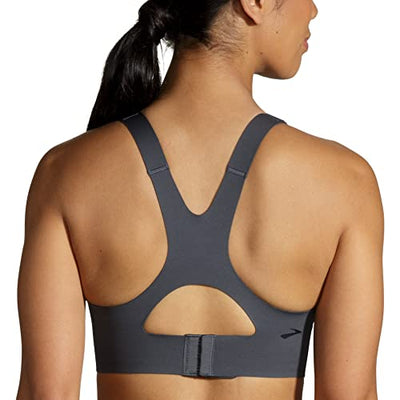 Brooks Women's Racerback 2.0 Sports Bra for High Impact Running, Workouts & Sports with Maximum Support - Asphalt - 34F