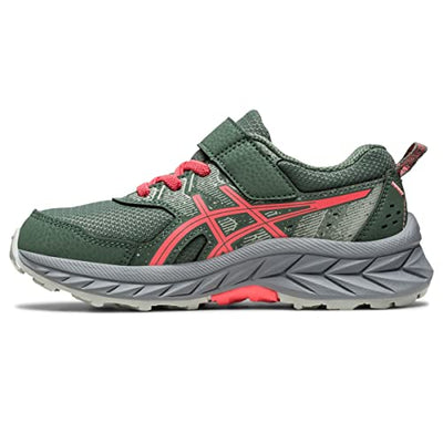 ASICS Kid's PRE Venture 9 Pre-School Running Shoes, K12, Ivy/Papaya