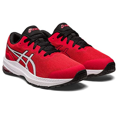 ASICS Kid's GT-1000 11 Grade School Running Shoes, 4, Electric RED/White