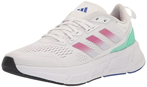 adidas Women's Questar Sneaker, White/Lucid Fuchsia/Silver Dawn, 8