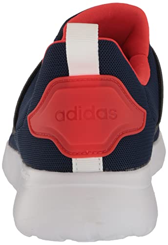 adidas Lite Racer Adapt 4.0 Running Shoe, Dark Blue/White/Bright Red, 2 US Unisex Little Kid