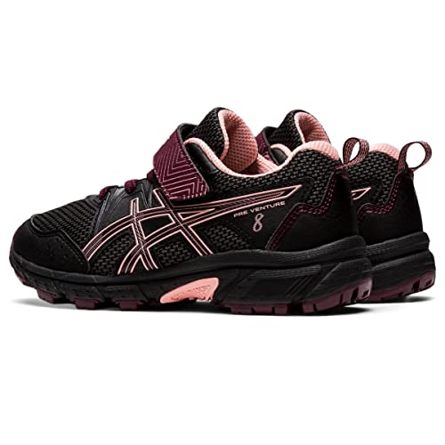 ASICS Kid's PRE Venture 8 Pre-School Running Shoes, 2.5, Black/DEEP Mars