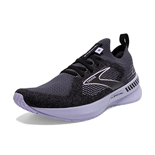 Brooks Women’s Levitate StealthFit GTS 5 Supportive Running Shoe - Black/Ebony/Lilac - 6