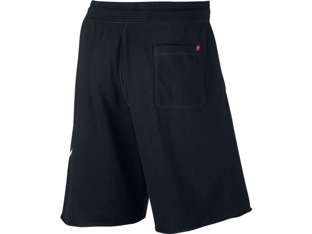 Nike Mens Aw77 French Terry Alumni Shorts (Black/White, XLarge)