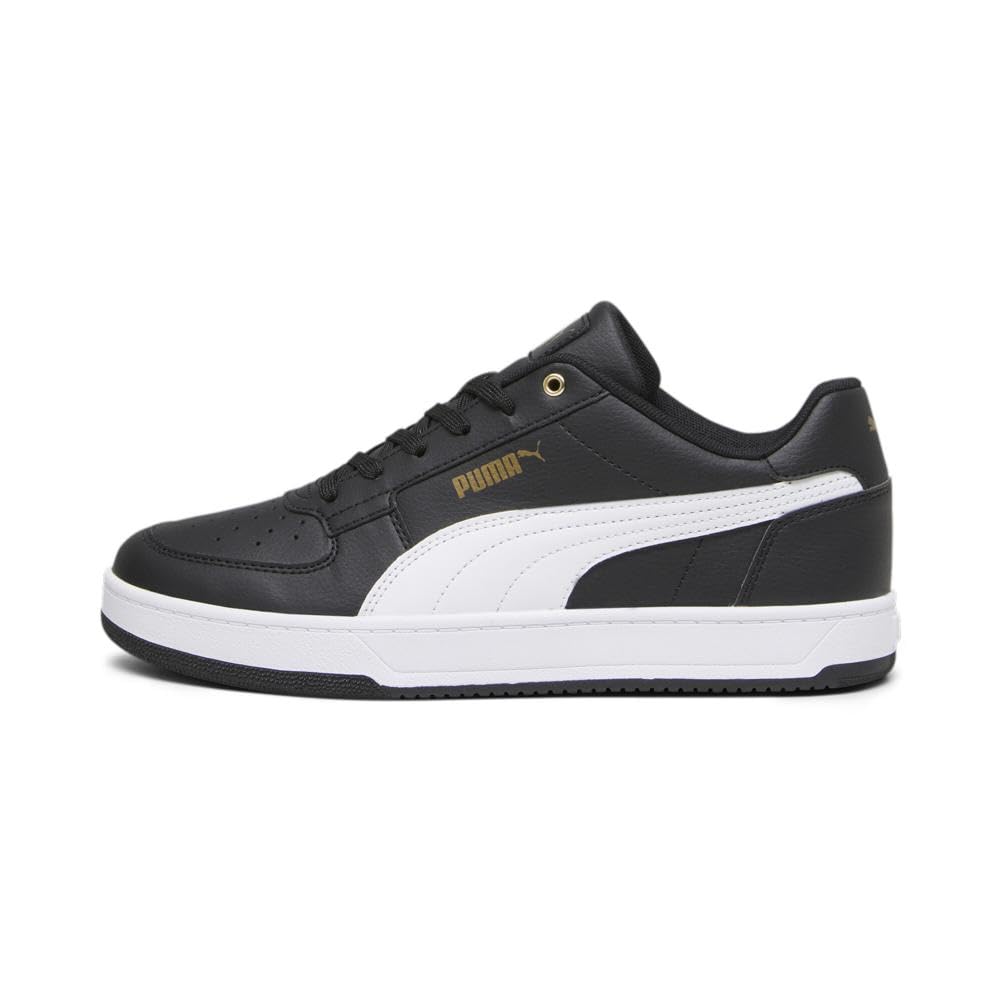 PUMA Mens Caven 2.0 Sneaker 13 Puma Black-puma White-gold