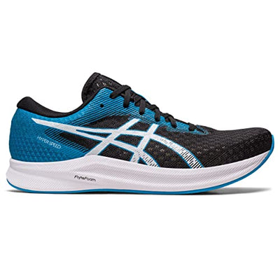 ASICS Men's Hyper Speed 2 Running Shoes, 9.5, Black/Island Blue