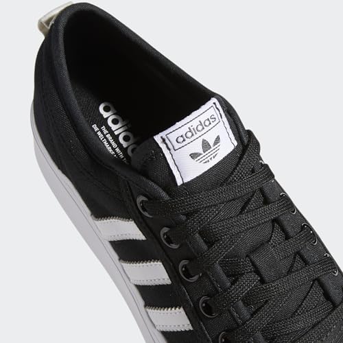 adidas Originals Women's Nizza Platform, Black/White/White, 8.5