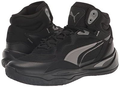 PUMA Mens Playmaker Pro Mid Basketball, PUMA Mens black, 10