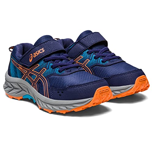 ASICS Kid's PRE Venture 9 Pre-School Running Shoes, K11, Indigo Blue/Sun Peach