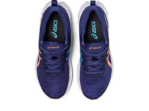 ASICS Kid's NOVABLAST 2 Grade School Running Shoes, 3, Indigo Blue/Sun Peach