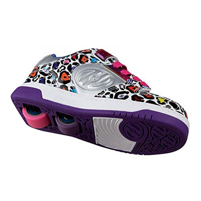 HEELYS Girl's Cosmical X2 (Little Kid/Big Kid/Adult) Silver/Purple/Rainbow 3 Little Kid M