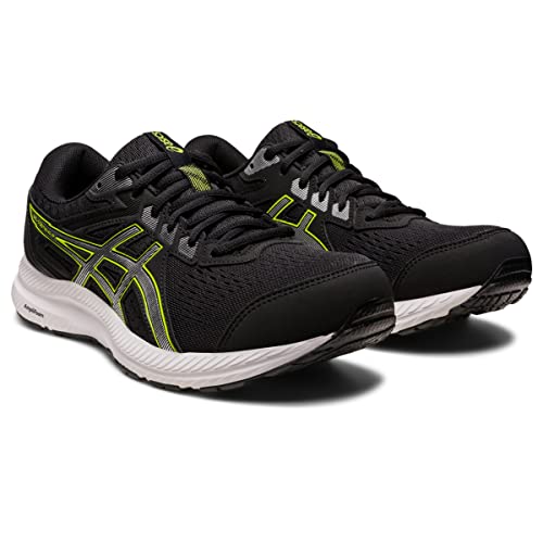 ASICS Men's Gel-Contend 8 Running Shoes, 12.5, Black/Pure Silver