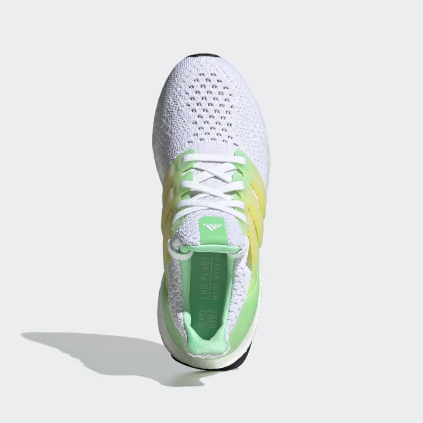 adidas Unisex-Child Ultraboost 5.0 DNA (Big Kid) Running Shoe 5 Big Kid Cloud White/Cloud White/Beam Green