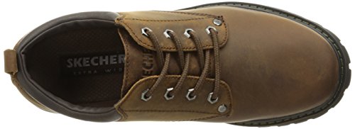 Skechers Men's Tom Cats Utility Shoe Oxford, Dark Brown, 10.5 M US