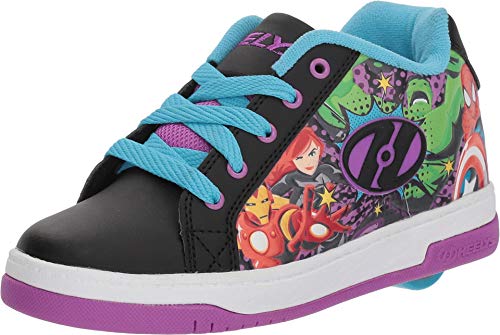 Heelys Split Marvel Universe (Little Kid/Big Kid/Adult) Black/Purple/Blue 4 Big Kid, 4 Men's, 5 Women's