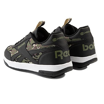 HEELYS Boy's Court Low (Little Kid/Big Kid/Adult) Black/Cap Olive/Safari Men's 7 M