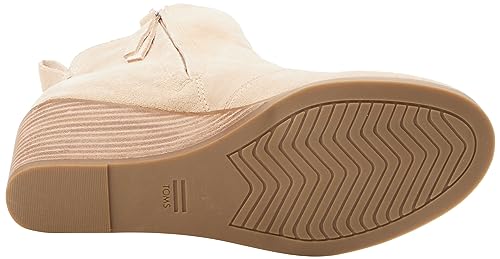 TOMS Women's Casual Ankle Boot, Oatmeal Suede, 8