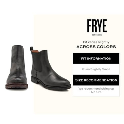 Frye Melissa Double Sole Chelsea Boots for Women - Rugged and Comfortable Leather Lined Slip On Classics with Leather Outsole and Antique Metal Hardware, Black - 7 M