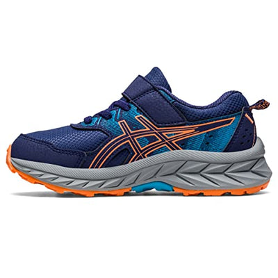 ASICS Kid's PRE Venture 9 Pre-School Running Shoes, K11, Indigo Blue/Sun Peach