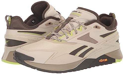 Reebok Unisex Nano X3 Adventure Sneaker, Stucco/Grout/Laser Lime, 8 US Men