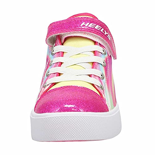 HEELYS Girl's Snazzy (Little Kid/Big Kid/Adult) Hot Pink/Multi Heart Swirl 1 Little Kid M