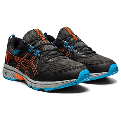 ASICS Men's Gel-Venture 8 Running Shoes, 9.5, Black/Marigold Orange