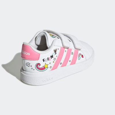 adidas Minnie Mouse Grand Court Shoes Kids' 7 Toddler Cloud White/Bliss Pink/Grey Two