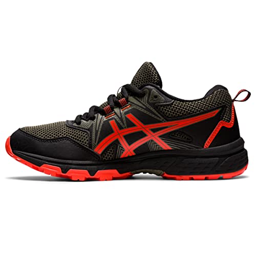 ASICS Kid's Gel-Venture 8 Grade School Running Shoes, 2, Black/Cherry Tomato