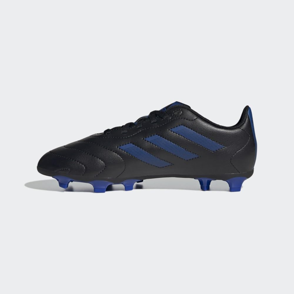 adidas Kids Goletto VII Firm Ground Cleats Soccer Shoe, Core Black/Royal Blue/Core Black, 10 US Unisex Toddler