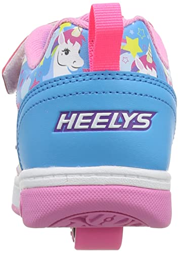 HEELYS Girl's Dual Up x2 (Little Kid/Big Kid) Neon Pink/Cyan/Purple 3 Little Kid M