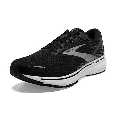 Brooks Women's Ghost 14 Neutral Running Shoe - Black/White/Silver - 6.5 Wide