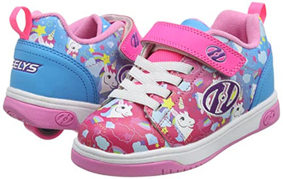 HEELYS Girl's Dual Up x2 (Little Kid/Big Kid) Neon Pink/Cyan/Purple 3 Little Kid M