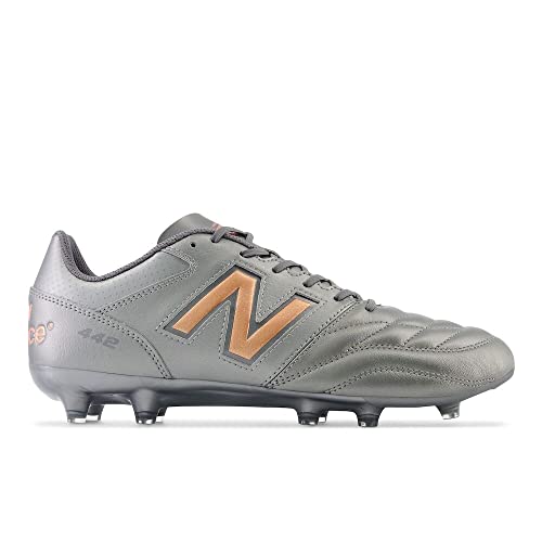 New Balance Men's 442 V2 Team FG Soccer Shoe, Silver/Graphite/Copper, 12