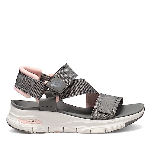 Skechers Arch Fit - Pop Retro Gray/Pink 8 B (M)