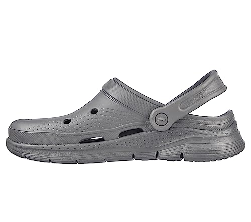 Skechers Men's Foamies Arch Fit-Valiant Clog, Charcoal, 8