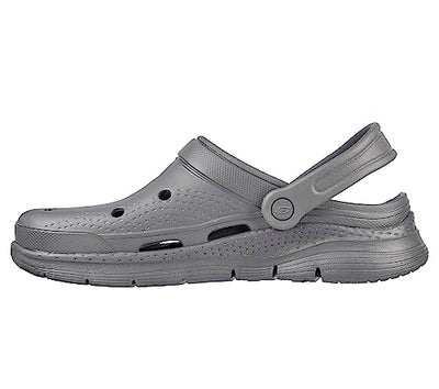 Skechers Men's Foamies Arch Fit-Valiant Clog, Charcoal, 8