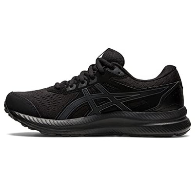 ASICS Women's Gel-Contend 8 Running Shoes, 11.5, Black/Carrier Grey