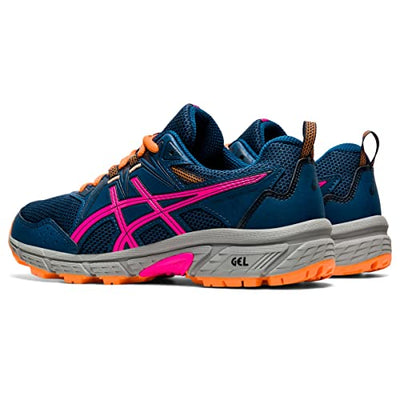 ASICS Kid's Gel-Venture 8 Grade School Running Shoes, 5.5, MAKO Blue/Pink GLO