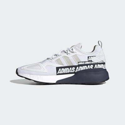 adidas Mens Zx 2K Boost Lace Up Sneakers Shoes Casual - White 10 White-grey-collegiate Navy