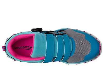 Saucony Peregrine 12 Shield Boa Hiking Shoe, Turq/Pink, 4 US Unisex Big Kid